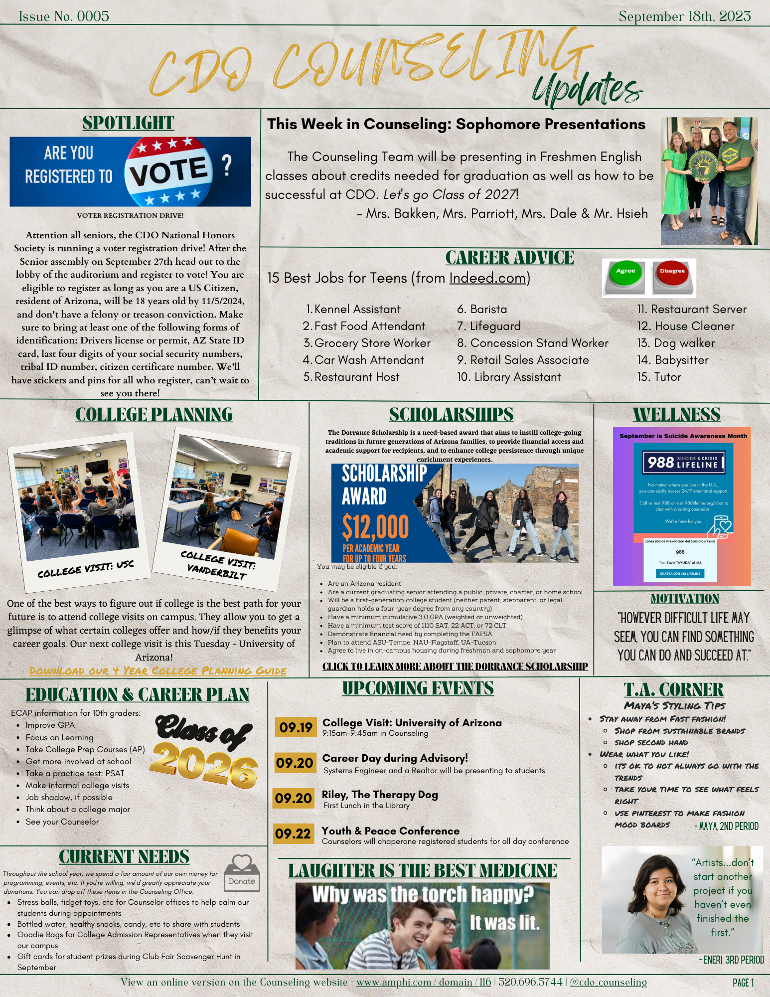  CDO Counseling Newsletter