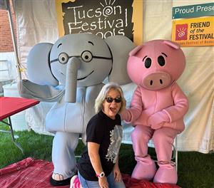 Mrs Shepard with Elephant and Piggie characters