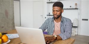 student on laptop