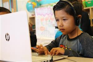 Student on computer 